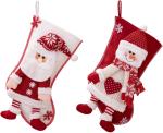 Christmas Stockings 2 Pack 3D Gnomes Santa Christmas Stockings Personalized
