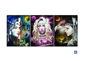 Quality Film Lamination Lenticular Flip , 3D Triple Transition Lenticular Poster 12x17 Inches wholesale
