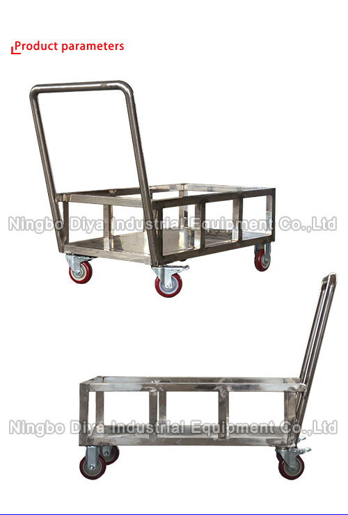 Large Load Stainless Steel Rolling Cart , Super Strong Stainless Steel Trolley
