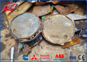 Quality Hydraulic Scrap 210L Steel Drum Crusher 250 KN Push Force One Year Guarantee wholesale