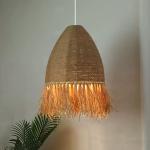 Retro Wabi Sabi Rattan Pendant Light B&B Restaurant Bar Cafe Dining Room Decor