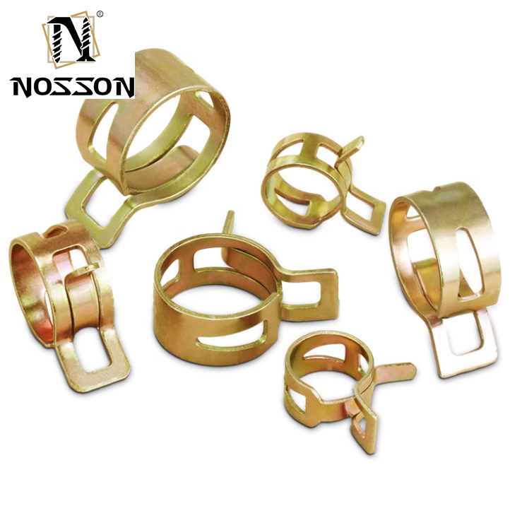 Stainless Steel Heavy Duty Clamp Metal Action Fue Spring Type Hose Clamp with ZINC Finish and Customized OEM Support