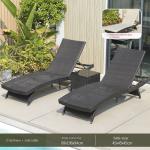 Modern Outdoor Garden Pool Lazy Patio Leisure Chair PE Rattan Twisted Vine