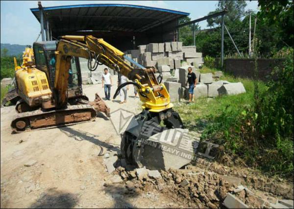 5 Tooth Excavator Rock Grab 1400mm Jaw Opening Hydraulic Power CE Certified