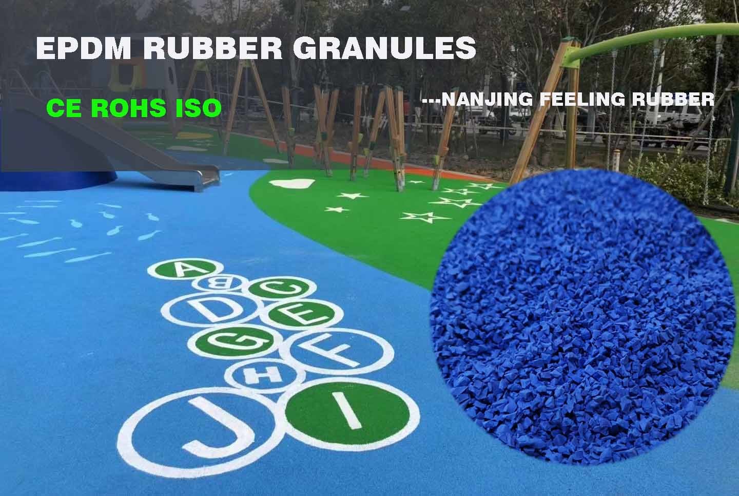Recycled EPDM Rubber Gym Flooring Poured Rubber Outdoor Playground Flooring Non Toxic