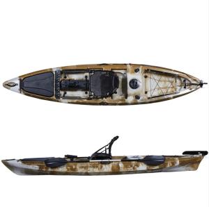 Quality Single Seat 1 Person 13FT Fishing LLDPE Plastic Sea Kayak Fishing Pod Single Whale wholesale