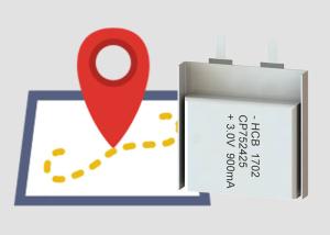 Quality CP752425 900mah 7mm 3v Lithium Flat Battery For Monitoring wholesale