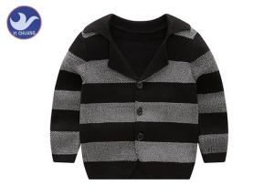 Quality Boys Tailored Collar Kids Sweater Coat Stripes Children Knitted Blazer Suit wholesale