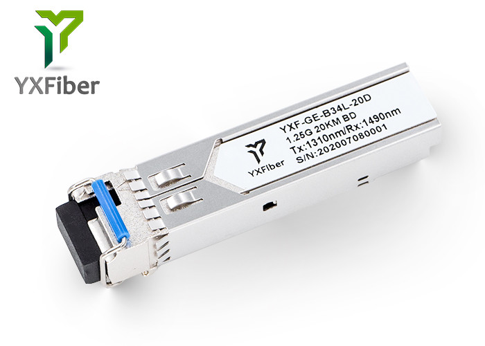 1.25Gb/S 20KM 1310nm/1490nm Bidirectional Sfp Transceiver BIDI SFP Module LC