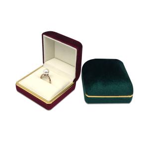 Quality Square Custom Logo Gift Packaging Velvet Jewelry Box wholesale