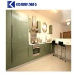High Modern Solid Wooden Kitchen Design Made Yellow Cabinet, Wooden Cabinet For