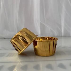 Quality 110gsm Thickness Golden Foil Cupcake Paper Cups 50X40mm wholesale