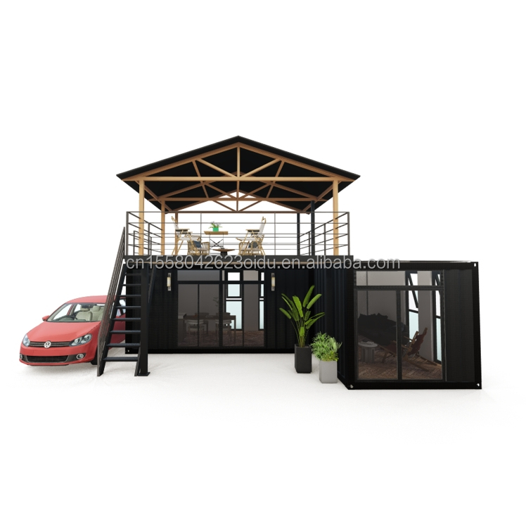 Log Design Green House Container with Intelligent Modular Prefabricated Tiny House and Alluminum Alloy Window Material