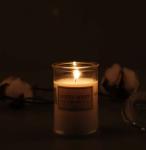 OEM Lemon Aroma Scented Candle Round Glass Cup Flame Customized