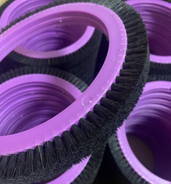 Wild Boar Bristle Nylon Brush Wheels For Finishing Machine Textile Dyeing