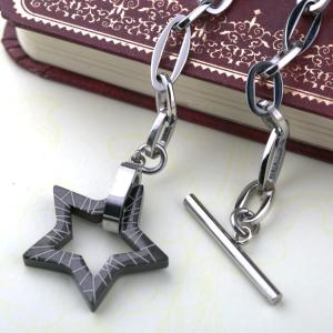 Quality European Charm Bracelet For Men Five-pointed star Charms, Stainless Steel Snake Chain wholesale
