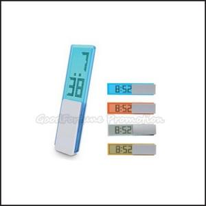 Quality Hot Sale high quanlity Promotional printed logo coloured fold LCD portable travel clock wholesale