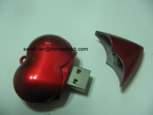 Quality Free Plastic Heart Shaped USB Flash Drives, 100% Original New Memory Chip Guaranteed wholesale