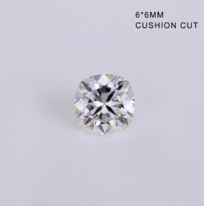 Quality Synthetic Loose VVS Moissanite Gemstones For Jewelry Making , DEF Color 6mm Cushion Cut wholesale