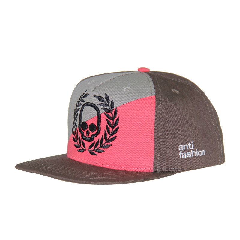 2 Tone Front Panels Cotton Snapback Cap Custom Embroidered 5 Panel Hats Stylish
