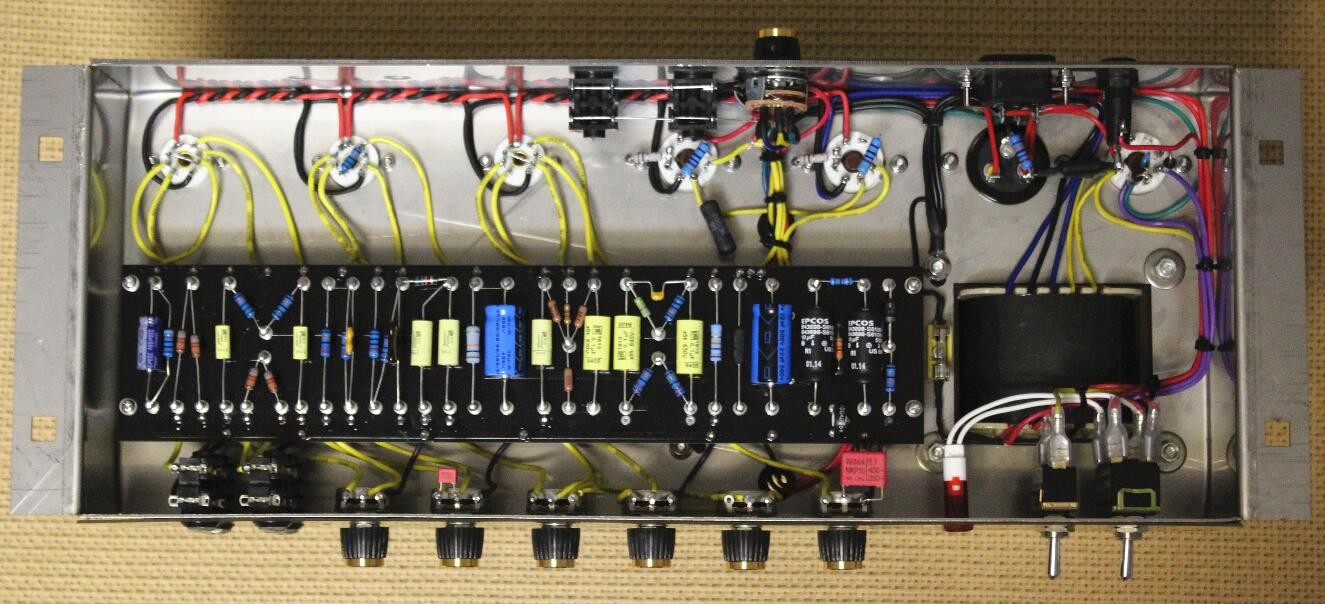 Marshall Style JTM45 Hand Wired All Tube Guitar Amplifier Head Chassis with Ruby Tubes 50W in Black Musical Instruments