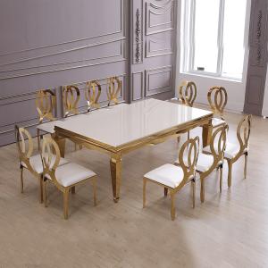 Quality Modern 20 - 40mm Luxury Marble Dining Table 12 Seat 96x48x30inch wholesale
