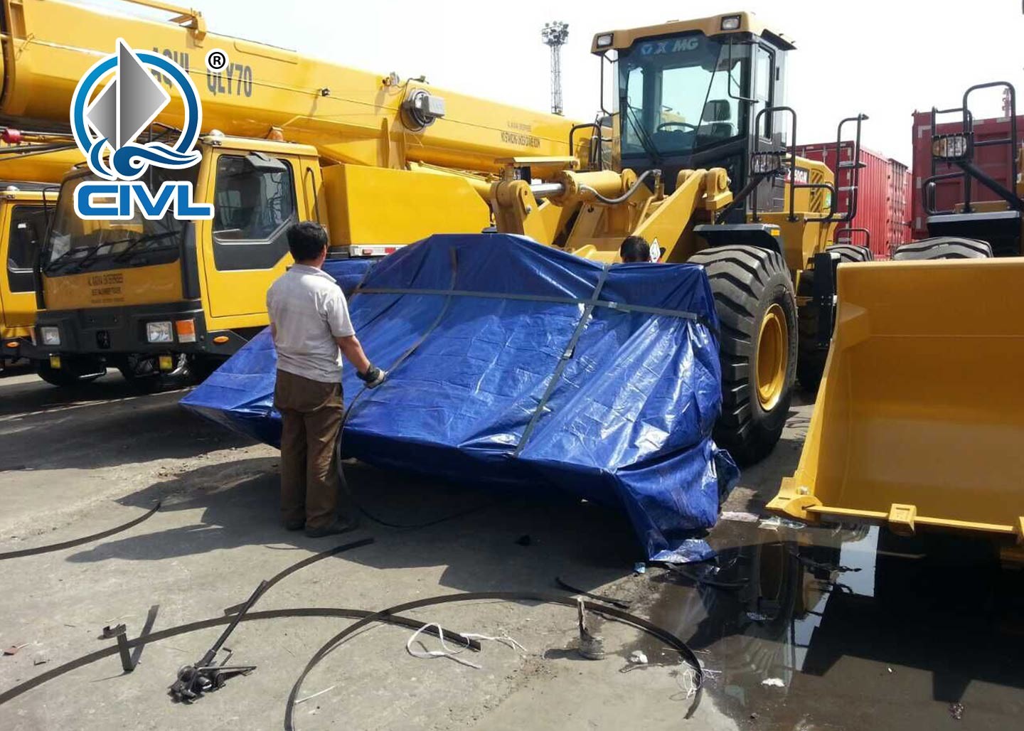 XCMG 3090mm Diesel Wheel Loader LW500KL / 3 m³ , 17.4t Payload With Weichai ENGIEN