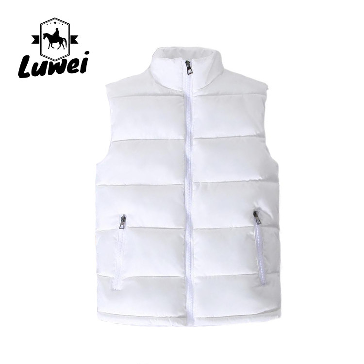 Fashion Man Polyester Casual Lightweight Utility Plus Size Padding Sleeveless Puffer Vest Gilet For Men