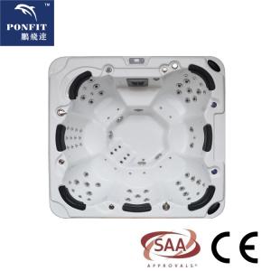 Quality Acrylic Freestanding Outdoor Whirlpool Tub With Ozonator / LED wholesale
