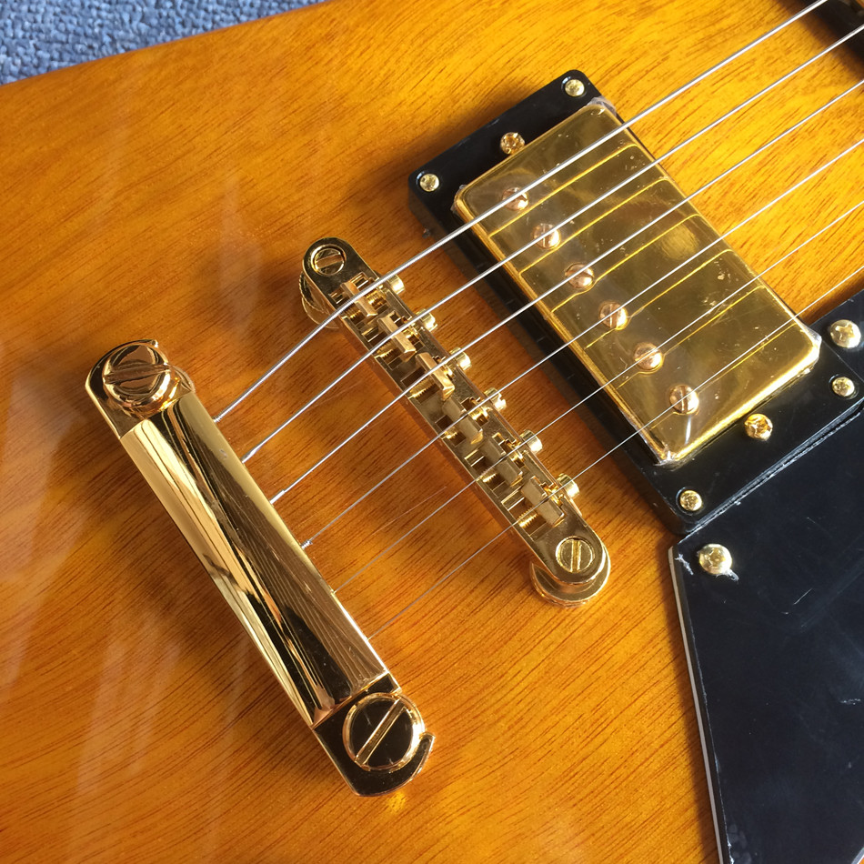 Custom V style electric guitar,Rosewood Fingerboard ,Dots inlays,Chrome hardware