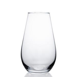 Quality Indoor Decoration &quot;Horizontal stripes&quot; Embossed Amber Ion Plating Vase Colored Glass Vase wholesale