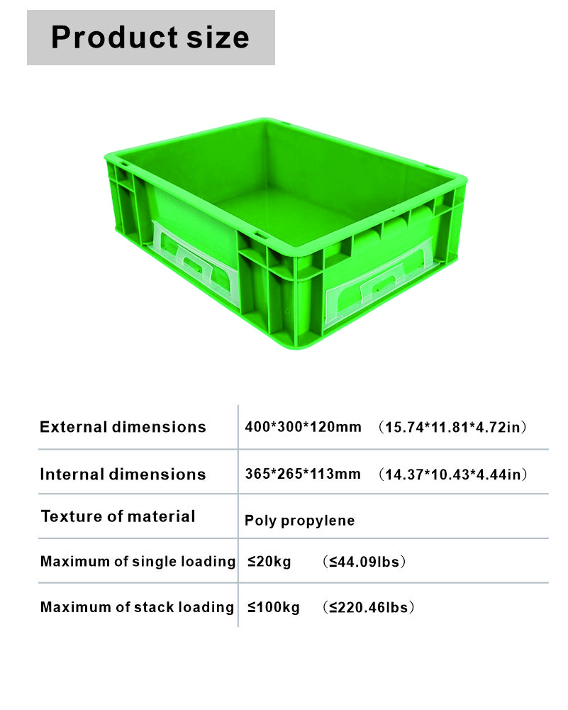 Solid Box Plastic Travel Crate for Space-Saving Poultry Egg Storage