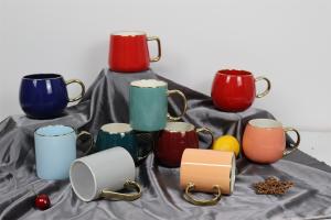 Quality 360cc fashion handgrip ball mug colorful tableware for office and home customized colors wholesale