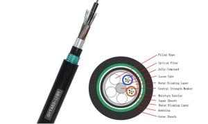 Quality Direct Buried Fiber Optic Cable for Direct Burial Applications -20- 70℃ Structure SZ Stranded Loose Tube wholesale