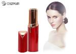 Rechargeable Mini Painless Face Hair Remover Gold Plated Lipstick Shaped