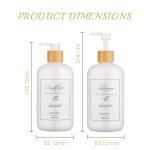 500ml white cylindrical smooth bottle for shampoo lotion bottle
