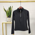 Sweat Wicking Horse Riding Tops Long Riding Base Layer Black Female Zipper