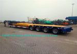 Tri Axles 50 Tons SINOTRUCK Heavy Duty Low Bed Trailers For Machine Transport