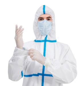 Quality Germ free 95 BFE Disposable Protective Coverall Microporous wholesale