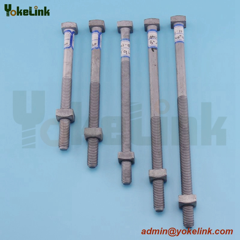 High Quality Forged Steel ASME B18.2.6 Sq bolt For Transmission tower