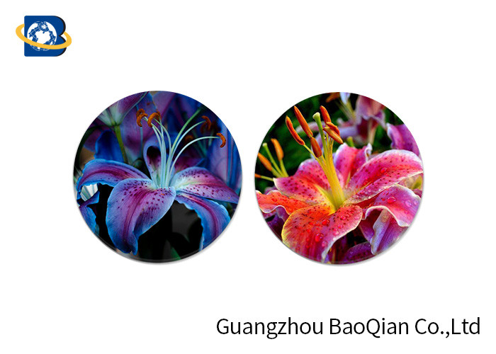 Home Decoration 3D Lenticular Coasters Cup Placemat Beautiful Flower Pattern