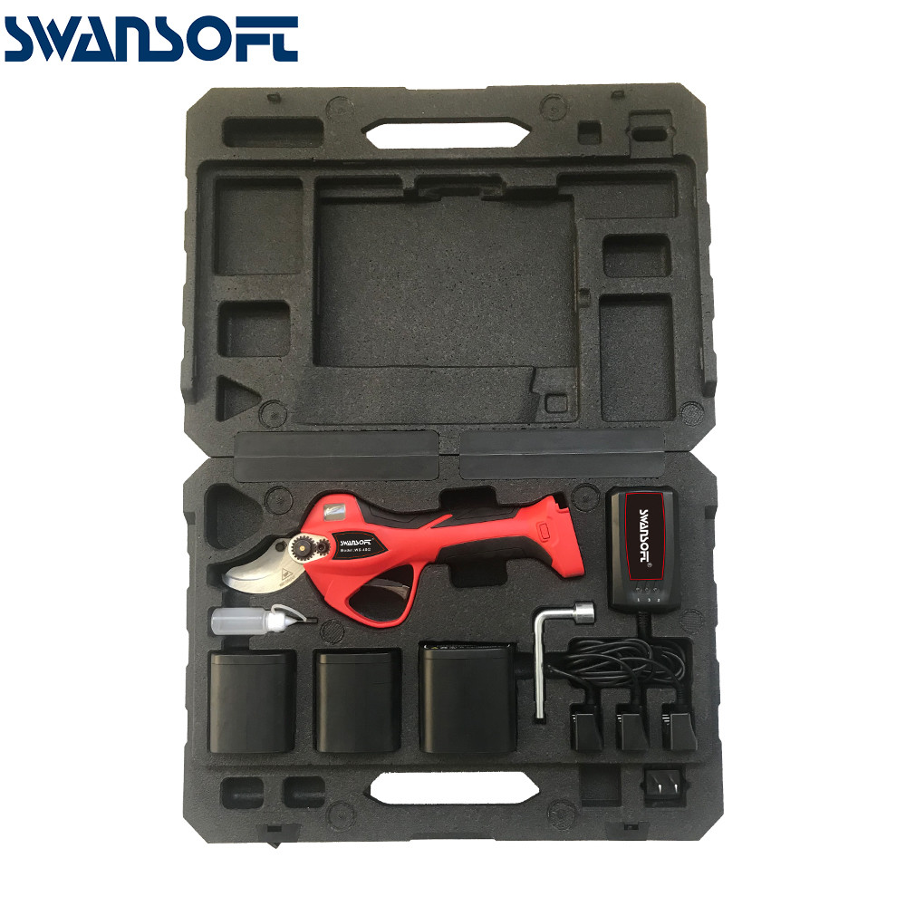 Swansoft 4.0CM Electric Garden Pruner China Pruning Shears With LED for Orchards and Vineyards