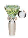 14mm Glass Water Bong Bowl 2 Inch Rasta Martini Bowl Piece
