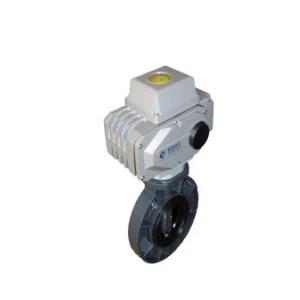 Quality Electric Plastic PVC Butterfly Valve Flange Pattern Straight Through Type wholesale