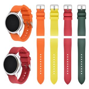 Quality Popular Multi Colors Sport Silicone Rubber Watchband 20mm With Polished Buckle wholesale