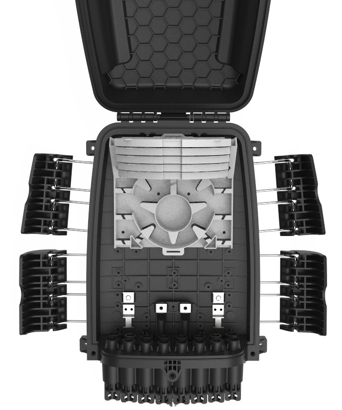 Optical Fiber Distribution Box GFS-16Q-4 IP68 108F 378*255*116mm 16 household aerial/wall/pole -mounted
