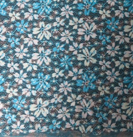 spandex & polyester Digital Printed Fabric , Print Stripe Lace Normal Dyeing