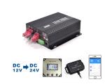 DC12V to DC24V Solar battery charger controller For RV Boat lithium gel battery