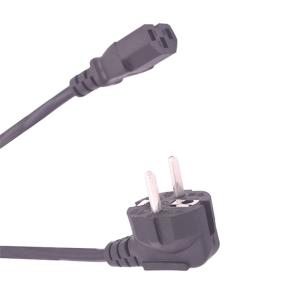 Quality Black LED Grow Light Accessories Europe CEE7/7 Plug To IEC C13 6 Foot Power Cord wholesale