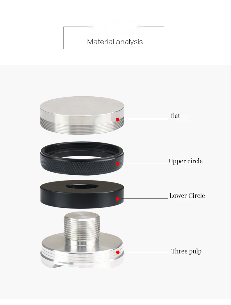 Dual Head Coffee Leveler Fits for 54mm Portafilter Stainless Steel Coffee Beans Tamper
